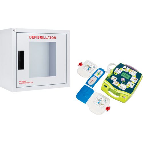 AED Plus&reg; Defibrillator & Wall Cabinet Kit, Semi-Automatic, English, Class 4 Dufferin Supply