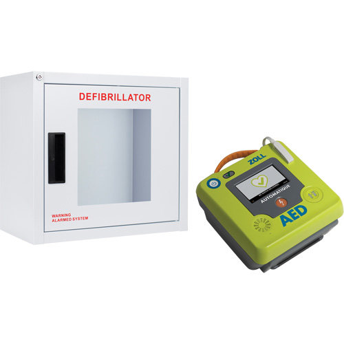 AED 3 AED & Wall Cabinet Kit, Automatic, French, Class 4 Dufferin Supply