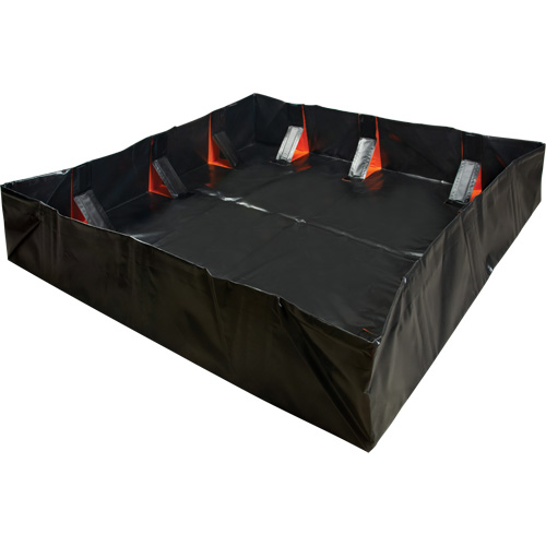 IBX Wall Pop-Up Berm, 4488 US gal. Capacity, 12' W x 50' L x 12" H, Snap-Up Bracket Dufferin Supply