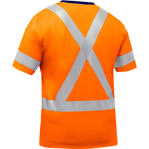 Chemise &agrave; manches courtes et X au dos Bisley, Poly-coton, Petit, Orange haute visibilit&eacute; Dufferin Supply