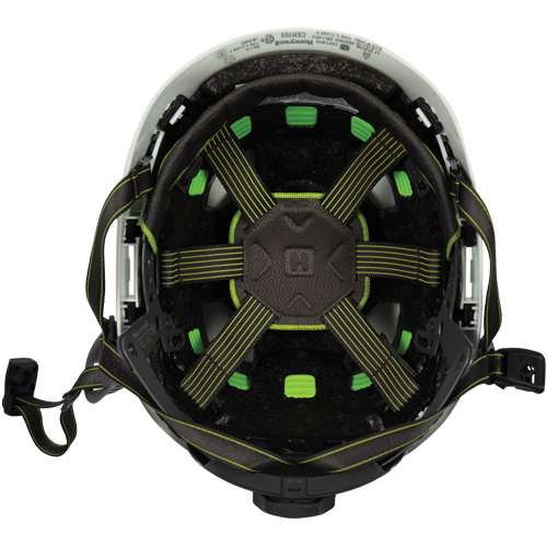 Casque de s&eacute;curit&eacute; d'escalade Fibre Metal, R&eacute;pond aux normes CSA type 2, Suspension Rochet, Non ventil&eacute; Dufferin Supply