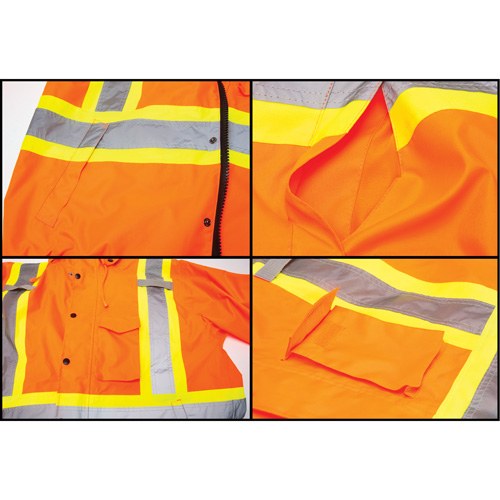 Parka d'hiver imperm&eacute;able 7-en-1, Orange haute visibilit&eacute;, Moyen Dufferin Supply