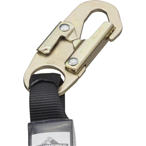 SA-5500-4 Shock Absorbing Lanyard, 4', Snap Hook Center, Snap Hook Leg Ends, Galvanized Steel Dufferin Supply
