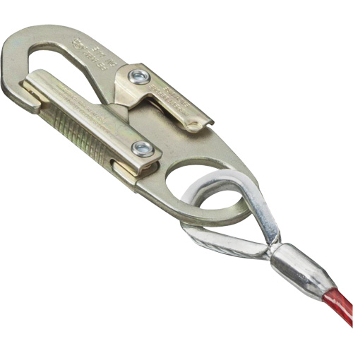 SA-5500-4 Shock Absorbing Lanyard, 4', Snap Hook Center, Snap Hook Leg Ends, Galvanized Steel Dufferin Supply