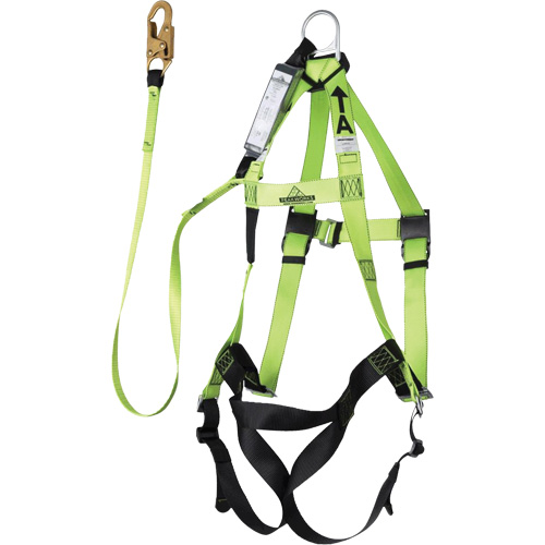 FBH-10000A6440-4 4' Class A Harness & Lanyard with 350 lbs. Capacity, Harness/Lanyard Combo Dufferin Supply