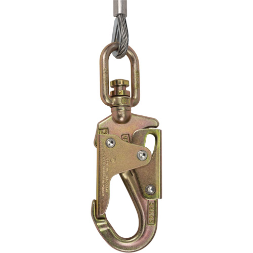 SRL-73302-40LE Self-Retracting Lifeline, 40', Galvanized Steel, Swivel Dufferin Supply