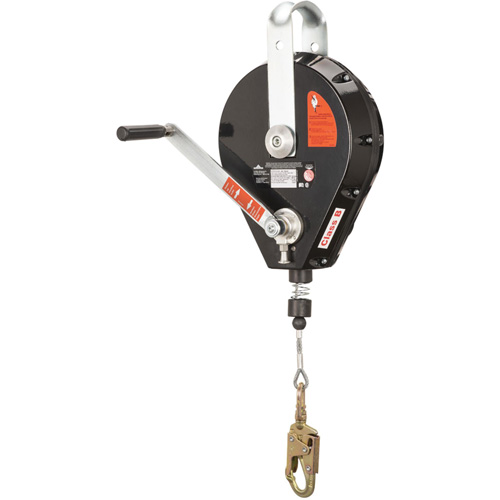 SRL-73303-96 Cable Self-Retracting Lifeline with Recovery, 96', Galvanized Steel, Swivel Dufferin Supply