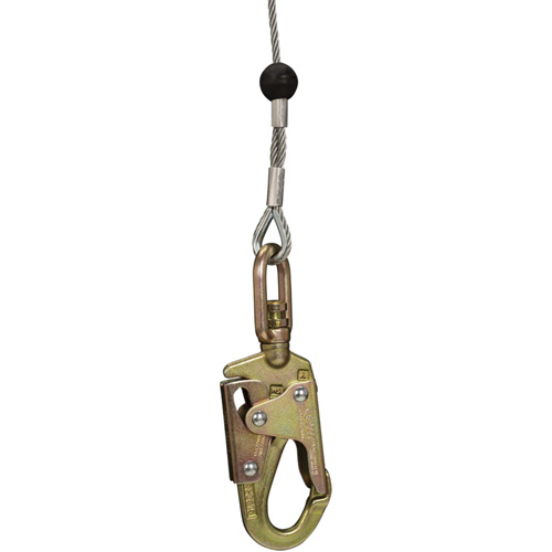 SRL-73303-96 Cable Self-Retracting Lifeline with Recovery, 96', Galvanized Steel, Swivel Dufferin Supply
