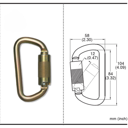 CP-03015-2 Mousqueton zingu&eacute; avec ouverte de portique de 3/4", Acier Dufferin Supply