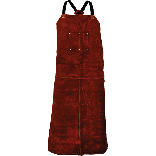 Tillman&reg; 3842 Cowhide Apron, Bib, 42" L, Brown Dufferin Supply
