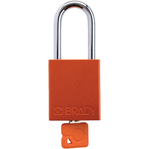 Velocity Plus Safety Lockout Padlock, Orange, Keyed Alike, Aluminum, 1-1/2" Width Dufferin Supply