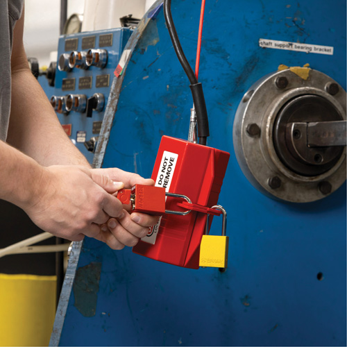 Velocity Plus Safety Lockout Padlock, Orange, Keyed Alike, Aluminum, 1-1/2" Width Dufferin Supply