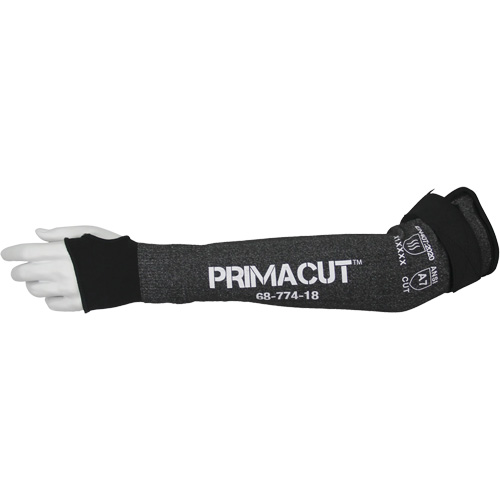PrimaCut 68-774 Cut-Resistant Sleeve, HPPE, 18", ASTM ANSI Level A7/EN 388 Level F, Grey Dufferin Supply