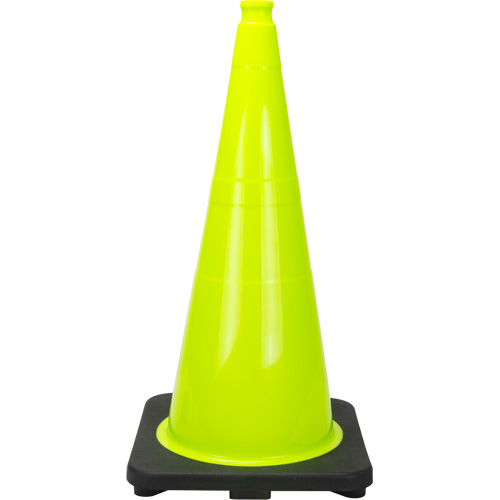 C&ocirc;ne de signalisation de premi&egrave;re qualit&eacute;, 28", Vert lime Dufferin Supply
