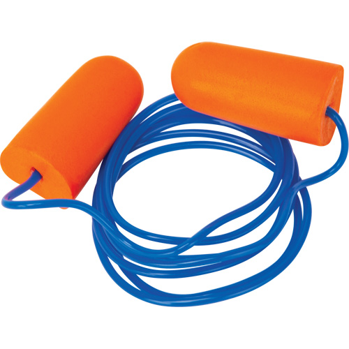 Foam Earplugs, Pair - Polybag, Corded Dufferin Supply