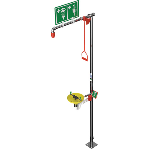 Douche combin&eacute;e avec cuvette ouverte en ABS et entr&eacute;e sup&eacute;rieure, Socle Dufferin Supply