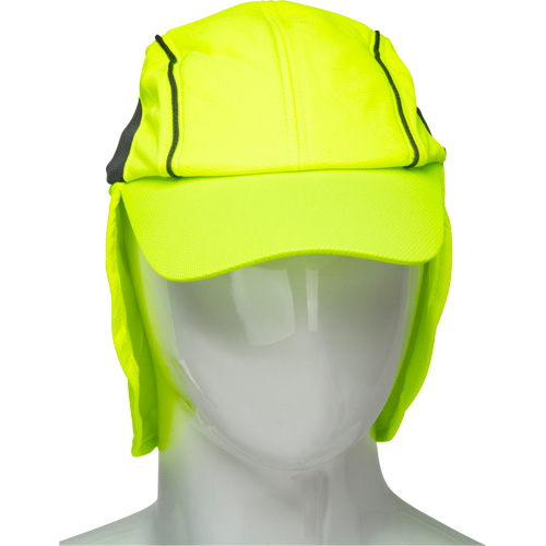 Chapeaux de refroidissement avec voiles pour le cou, Lime haute visibilit&eacute; Dufferin Supply