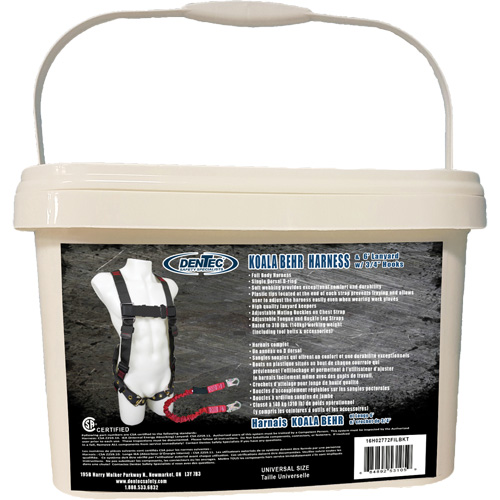 Koala Behr Safety Harness in Pail with 6' Lanyard, CSA Certified, Class A, 255 lbs. Cap. Dufferin Supply