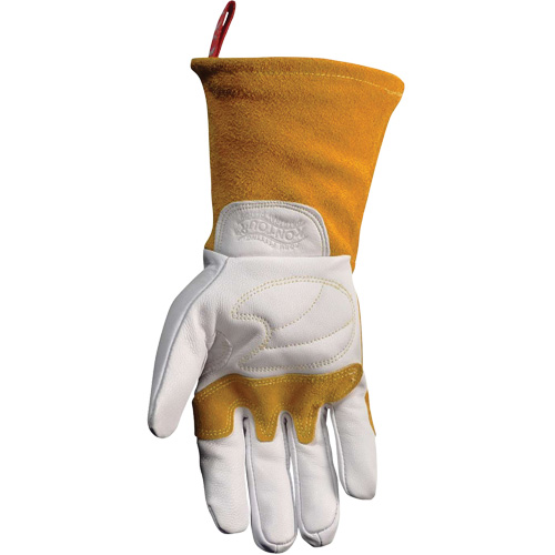 Caiman&reg; Premium TIG/MIG Welder's Gloves with FR Insulated Split Cowhide Back, Grain Goatskin, Size Large Dufferin Supply
