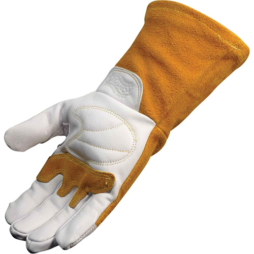 Caiman&reg; Premium TIG/MIG Welder's Gloves with FR Insulated Split Cowhide Back, Grain Goatskin, Size Large Dufferin Supply