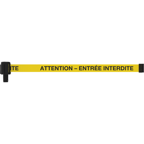 PLUS Banner, Attention - Entr&eacute;e Interdite, 15', Black and Yellow Tape Dufferin Supply
