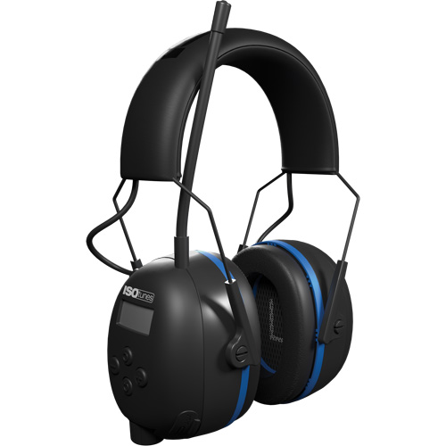 Black & Blue Air Defender AM/FM BT Earmuffs, Headband Style, 25 dB Dufferin Supply
