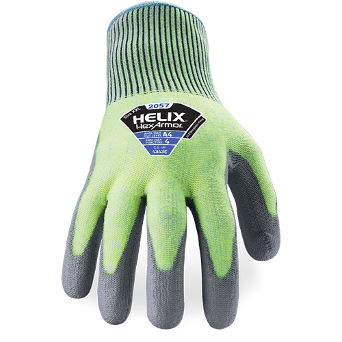Gants r&eacute;sistant &agrave; la coupe & l'abrasion Helix 2057, Taille 6/T-petit, Calibre 13, Rev&ecirc;tement Polyur&eacute;thane, Enveloppe en PEHP, ASTM ANSI niveau A4/EN 388 niveau C Dufferin Supply