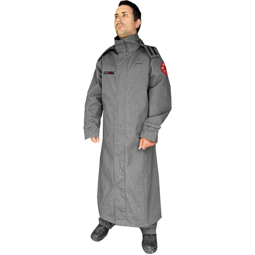 Manteau ignifuge de 52' avec capuchon fixe CoreMAX, Moyen, Gris Dufferin Supply