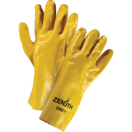 Gants &agrave; fini rugueux et r&eacute;sistants aux produits chimiques, Taille 9, 12" lo, PVC, Doublure en Interlock, 47-mil Dufferin Supply