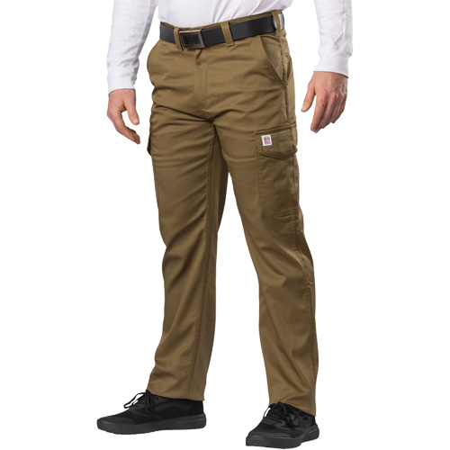 Big Flex Cargo Pants, Poly-Cotton/Spandex, Military Olive Green, Size 28, 30 Inseam Dufferin Supply