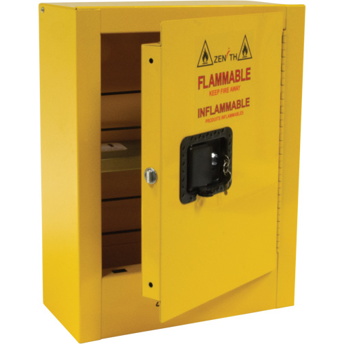 Mini Flammable Safety Cabinet, 2 Gal., 1 Door, 17" W x 22" H x 8" D Dufferin Supply