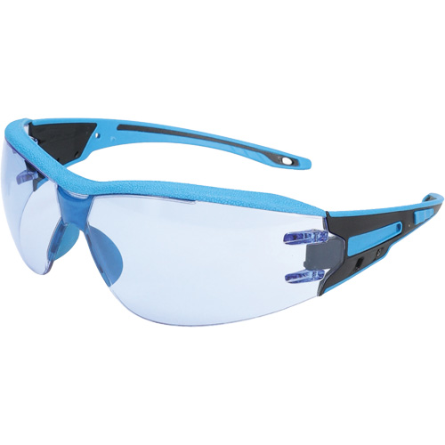 Lunettes de s&eacute;curit&eacute; sans monture Captain d&eacute;tectables par d&eacute;tecteur de m&eacute;taux, Lentille Bleu p&acirc;le, Antibu&eacute;e/Anti-&eacute;gratignures, ANSI Z87+/R&eacute;pond ou surpasse la norme CSA Z94.3 Dufferin Supply