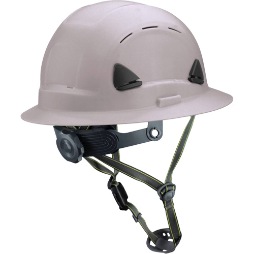 Fibre Metal Climbing Style Helmet with Full Brim, Meets CSA Type 2, Ratchet Suspension, Vented Dufferin Supply