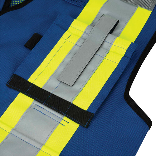 6681 High-Visibility Antimicrobial Mesh-Back Surveyor Vest, Royal Blue, Small, Polyester Dufferin Supply