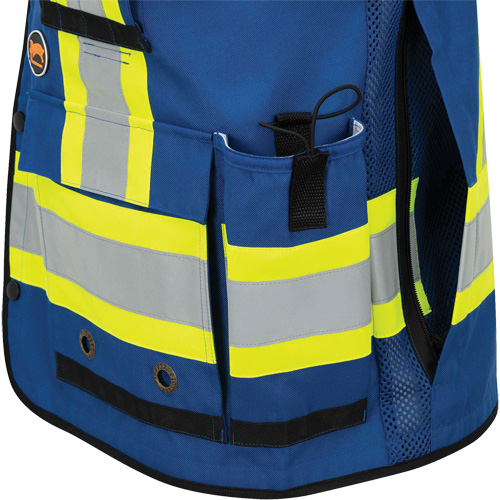 6681 High-Visibility Antimicrobial Mesh-Back Surveyor Vest, Royal Blue, Small, Polyester Dufferin Supply
