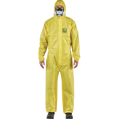 AlphaTec&reg; 2300 STANDARD Bound Model 147 Coveralls, Small, Yellow, Polyethylene Laminate/Polypropylene Dufferin Supply