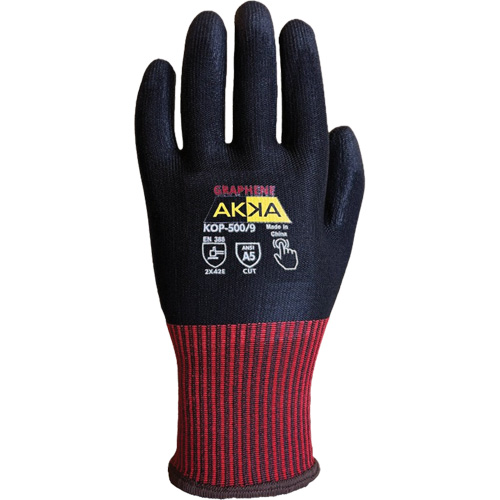 KOP-500 High Cut-Protection Gloves, Size 11, 13 Gauge, Polyurethane Coated, Nylon/HPPE/Spandex/Graphene Shell, ASTM ANSI Level A5/EN 388 Level E Dufferin Supply