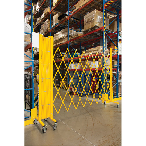 Barri&egrave;re extensible, 84" h x 20' lo, Jaune Dufferin Supply