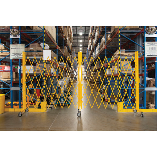 Barri&egrave;re extensible, 84" h x 20' lo, Jaune Dufferin Supply