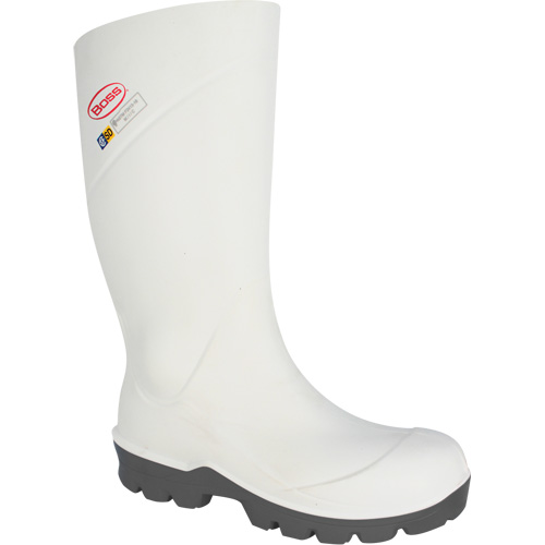 Bottes de transformation alimentaire Boss, Polyur&eacute;thane, Embout Acier, Taille 4, Imperm&eacute;able Dufferin Supply