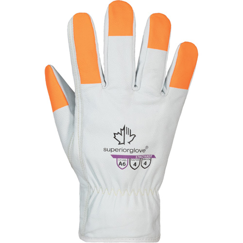 Gants haute visibilit&eacute; r&eacute;sistants &agrave; la coupe Endura Pro, Taille T-Grand, Enveloppe en Cuir de vache, ASTM ANSI niveau A6 Dufferin Supply