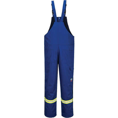 Bizflame&reg; 88/12 Insulated Bib Pants, Cotton/Nylon, Small, Blue Dufferin Supply