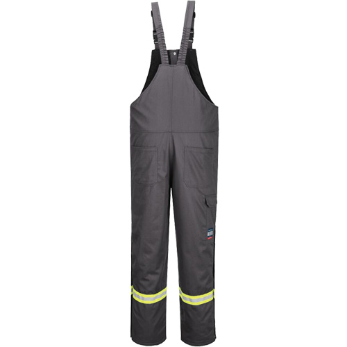 Bizflame&reg; 88/12 Insulated Bib Pants, Cotton/Nylon, Medium (Tall), Grey Dufferin Supply