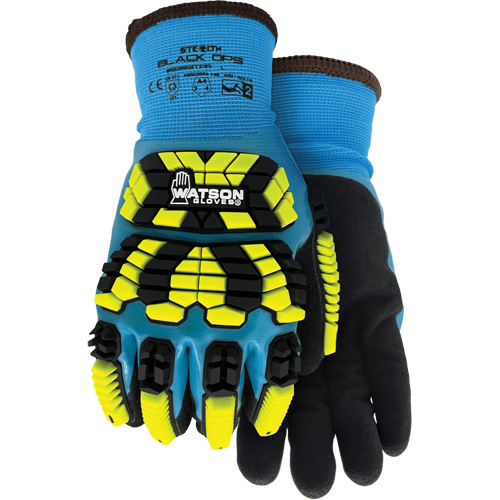 9393TPR Stealth Black Ops Winter Impact Gloves, Small, Foam Latex Palm, Knit Wrist Cuff Dufferin Supply