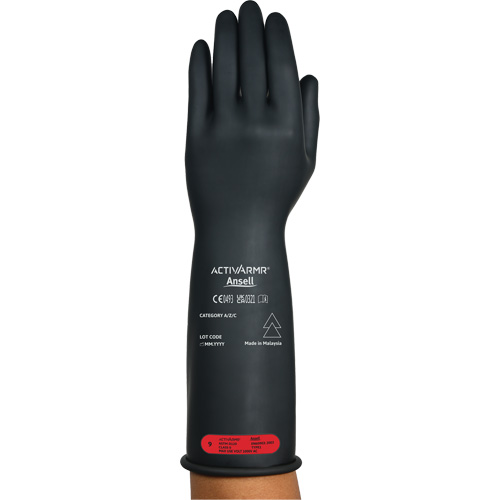 Gants &eacute;lectriques isol&eacute;s ultra l&eacute;gers ActivArmr RIG R014BUL, ASTM classe 0, Taille 7, 14" lo Dufferin Supply