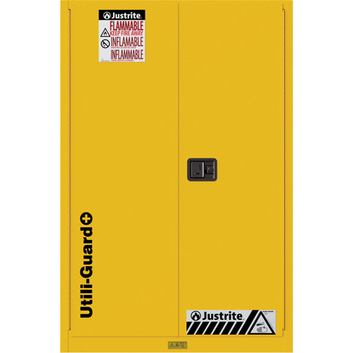 Utili-Guard+ Flammable Safety Cabinet, 45 gal., 2 Door, 43" W x 65" H x 22" D Dufferin Supply
