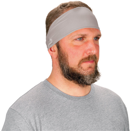 Chill-Its 6634 Performance Knit Cooling Headband, Grey Dufferin Supply