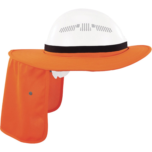 Visi&egrave;re universelle avec protection de la nuque pour casque de s&eacute;curit&eacute; Chill-Its 6661, Orange haute visibilit&eacute; Dufferin Supply