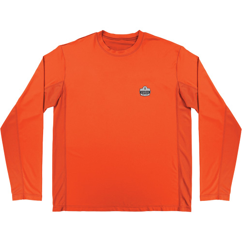 Chill-Its 6689 Cooling Long Sleeve Sun Shirt with UV Protection, Orange, Small Dufferin Supply