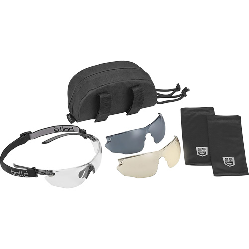 Combat Safety Glasses Kit, Clear/Copper/Smoke Lens, Anti-Fog/Anti-Scratch, ANSI Z87+ Dufferin Supply